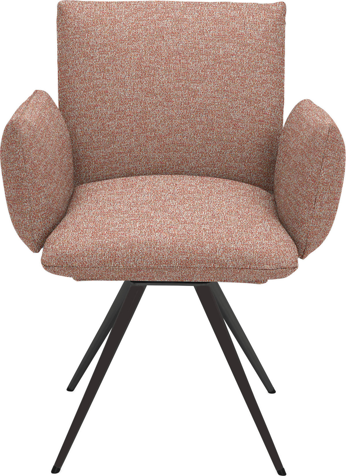 ARMLEHNSTUHL  Lederauswahl, Stoffauswahl Webstoff  - Anthrazit/Rot, Natur, Textil/Metall (72/90/65cm) - Venjakob