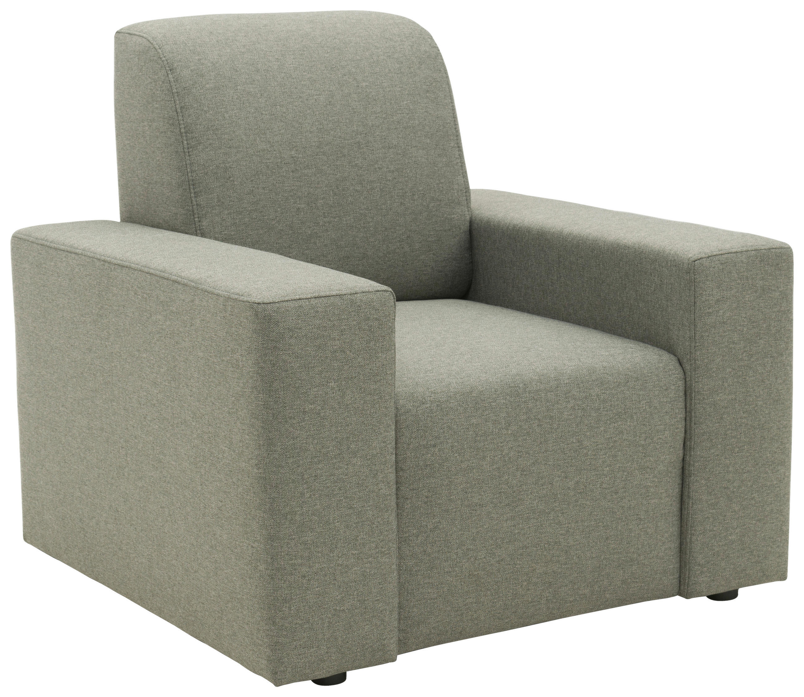 SESSEL Webstoff Graubraun    - Graubraun/Schwarz, Design, Kunststoff/Textil (93/88/88cm) - LOOKS by W.Joop