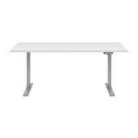 PISALNA MIZA leseni material bela  - srebrne barve/bela, Konvencionalno, kovina/leseni material (175/80/72cm) - Voleo