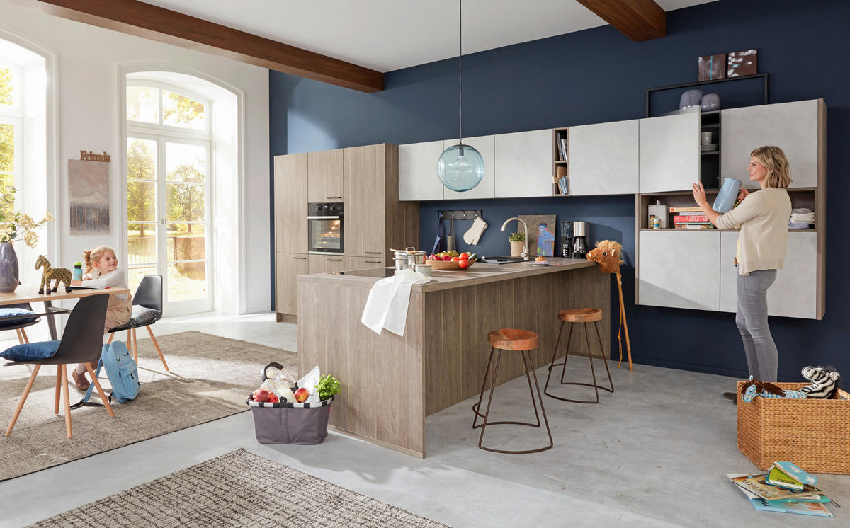 KUCHYŇA NA MIERU DK104 - sivá/farba duba, Modern, kompozitné drevo - Dieter Knoll