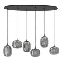 LED-HÄNGELEUCHTE 118,5/33/150 cm  - Schwarz, Basics, Glas/Metall (118,5/33/150cm)