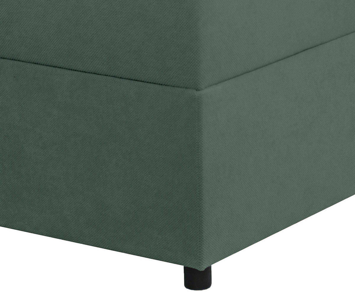 BOXBETT 120/200 cm  in Grün  - Schwarz/Grün, Konventionell, Kunststoff/Textil (120/200cm) - Moderano