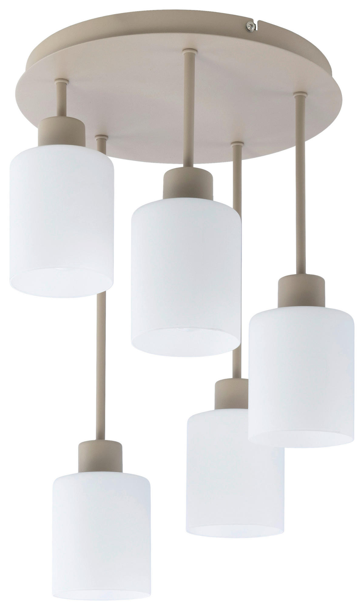 HÄNGELEUCHTE 34/50 cm  - Sandfarben/Weiß, Trend, Glas/Metall (34/50cm) - Novel