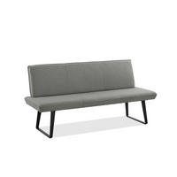 POLSTERBANK in Textil Grau  - Schwarz/Grau, Design, Textil/Metall (180/91/65cm)