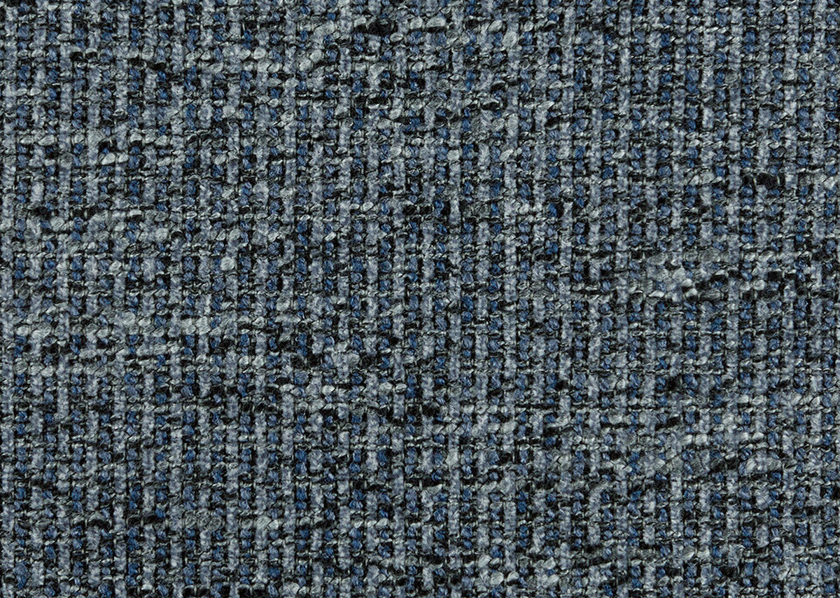 ECKSOFA  in Flachgewebe Blau  264/185 cm  - Blau/Schwarz, Design, Kunststoff/Textil (264/185cm) - Belluti