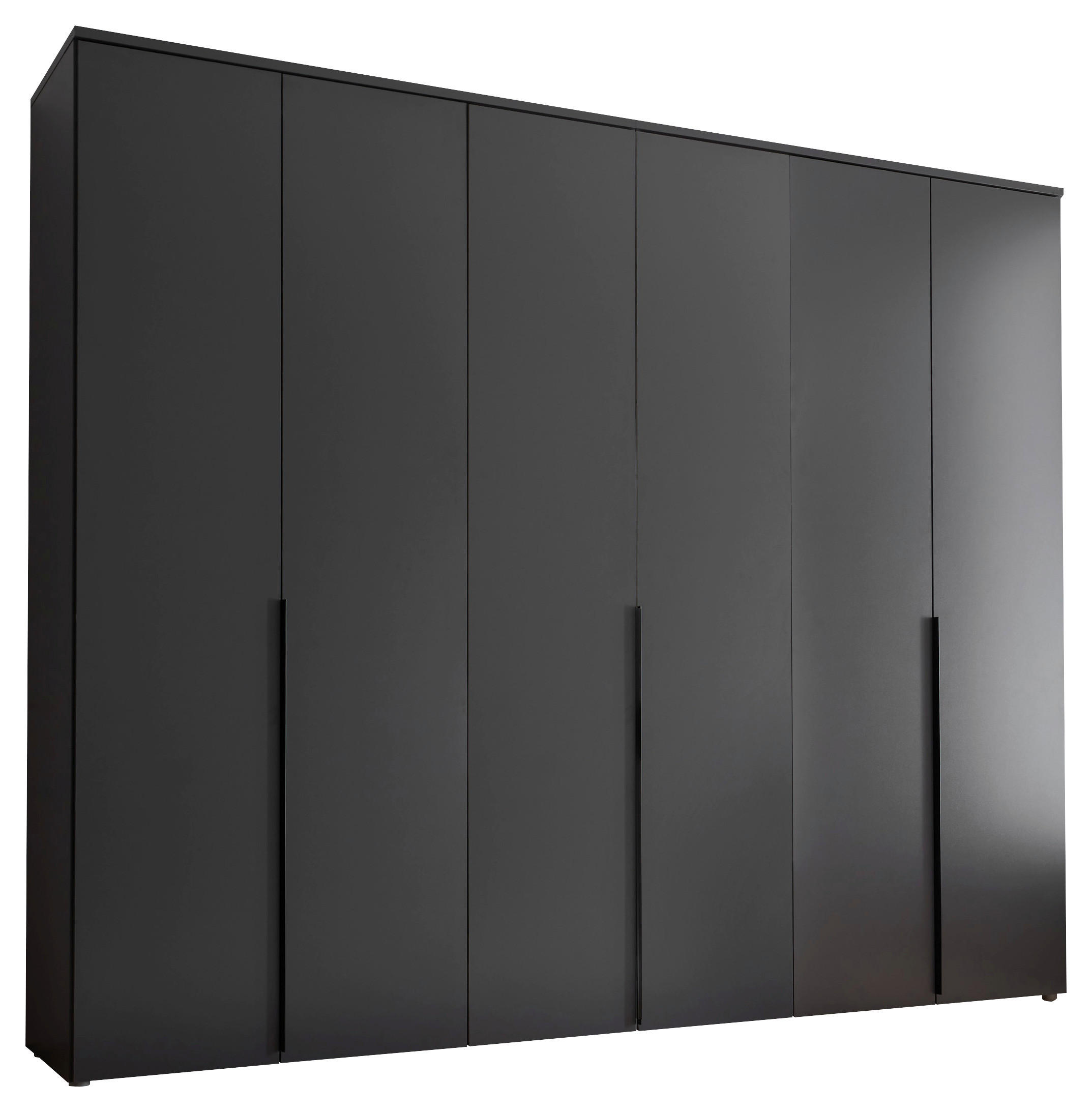 DREHTÜRENSCHRANK 270/225/52 cm,  in Graphitfarben, 6 Tür(en)  - Graphitfarben/Schwarz, MODERN, Holzwerkstoff/Kunststoff (270/225/52cm) - MID.YOU