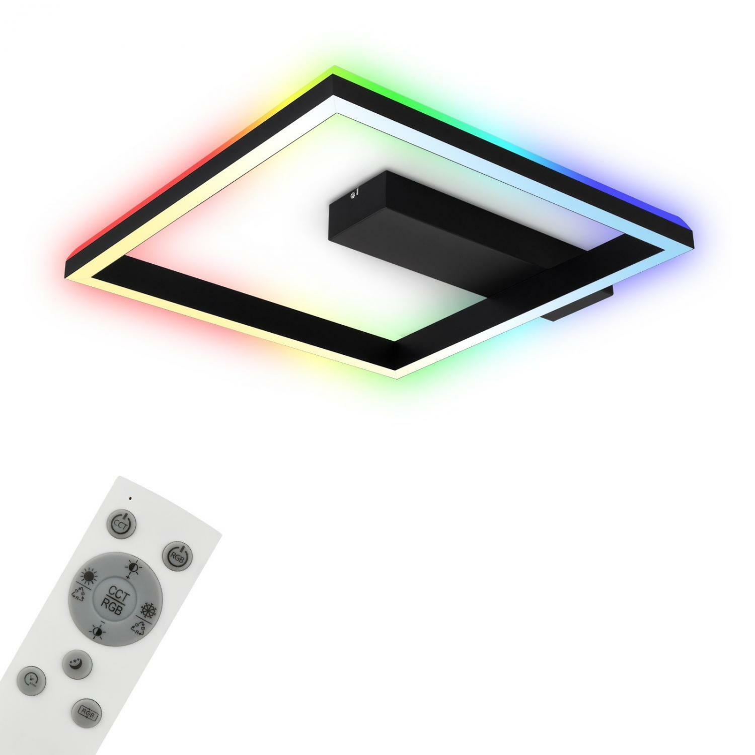 LED SVJETILJKA STROPNA  - crna, Design, metal (57/48/8,5cm)