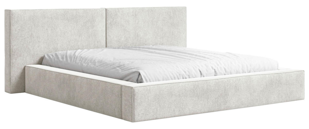 POLSTERBETT Bettkasten Creme 180/200 cm  - Creme/Schwarz, MODERN, Holz/Kunststoff (180/200cm) - MID.YOU