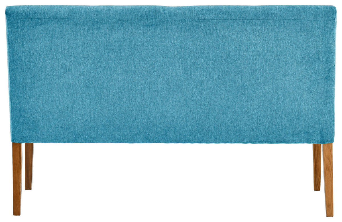 SITZBANK in Holz, Textil Türkis, Eichefarben  - Türkis/Eichefarben, KONVENTIONELL, Holz/Textil (140/91,5/63cm) - Cantus