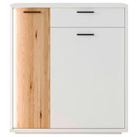 SCHUHSCHRANK 95/105/37 cm  - Eichefarben/Anthrazit, Design, Holzwerkstoff/Metall (95/105/37cm) - Xora