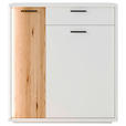 SCHUHSCHRANK 95/105/37 cm  - Eichefarben/Anthrazit, Design, Holzwerkstoff/Metall (95/105/37cm) - Xora