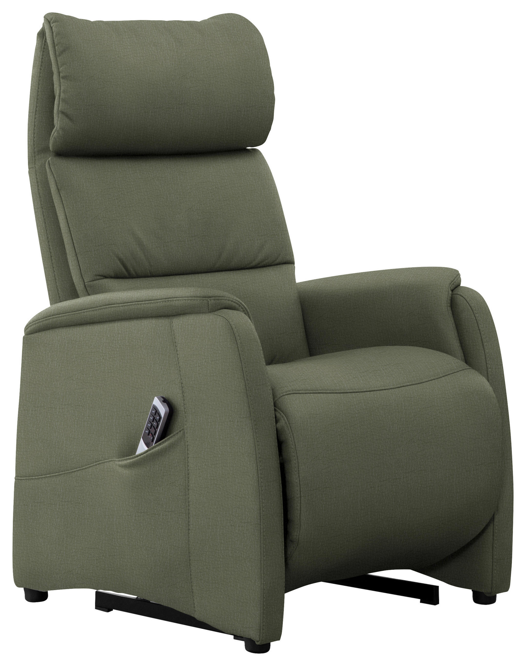 FERNSEHSESSEL in Grün  - Schwarz/Grün, KONVENTIONELL, Leder/Kunststoff (69/109/83cm) - Cantus