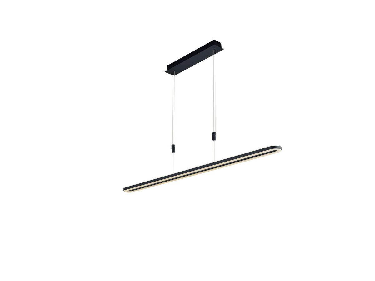 LED-HÄNGELEUCHTE 126/15/150 cm  - Schwarz, Design, Metall (126/15/150cm) - Hell