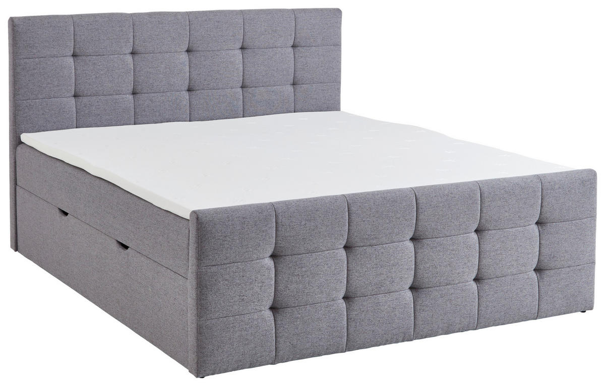 BOXBETT 180/200 cm  in Grau  - Grau, Basics, Textil (180/200cm) - Boxxx