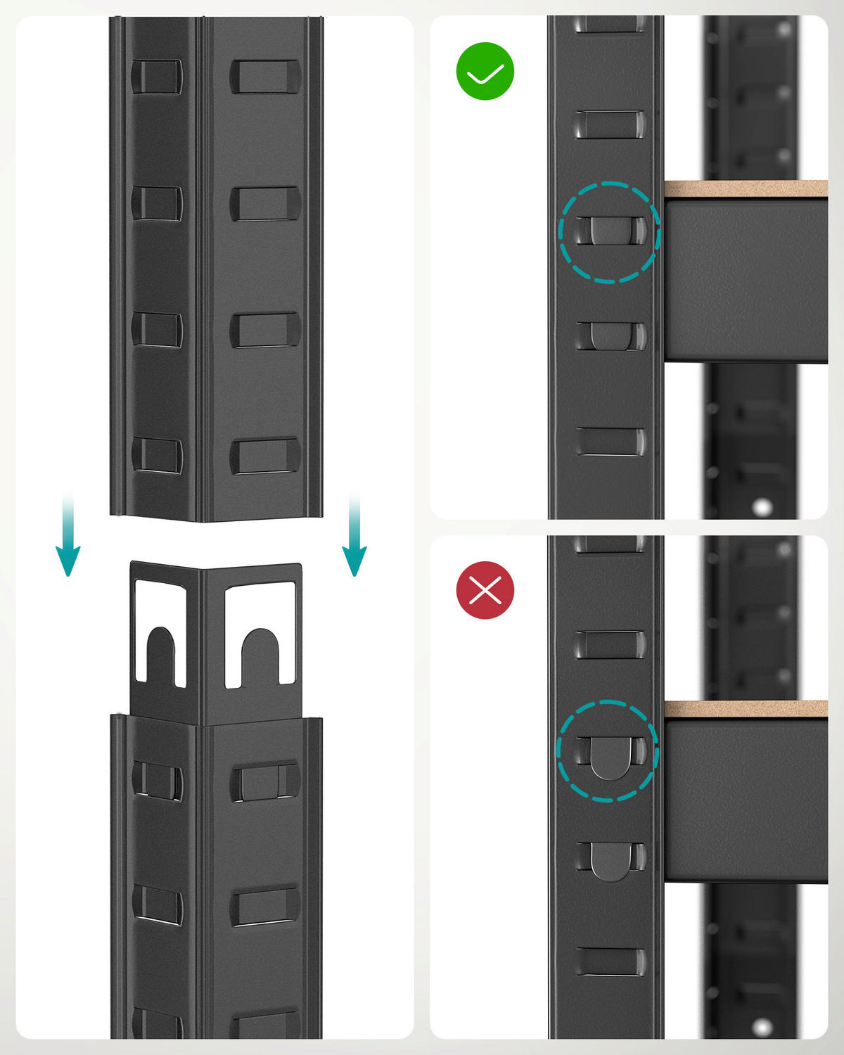 REGÁL NA ŤAŽKÉ BREMENÁ - čierna/sivobéžová, Basics, kov/kompozitné drevo (80/160/40cm)