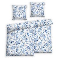Bettwäsche 2er Set 4-teilig Seersucker 135/200 cm  - Blau, Basics, Textil (135/200cm) - Florella