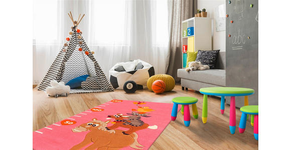 WEBTEPPICH 75/160 cm Rosa  - Rosa, Basics, Textil (75/160cm) - Novel