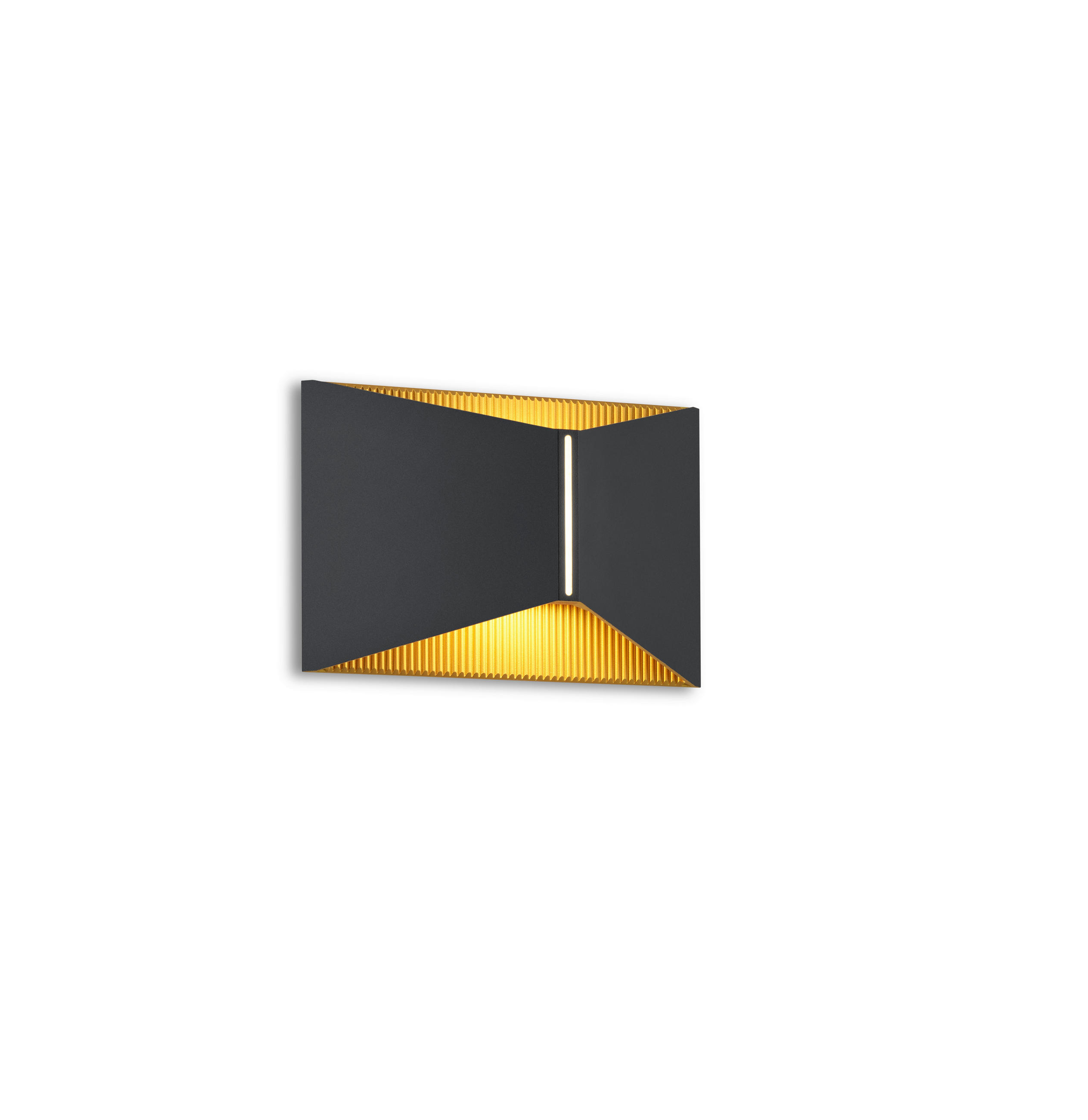 Helestra Led-Wandleuchte Vid Schwarz, Gold 18x7x12 cm