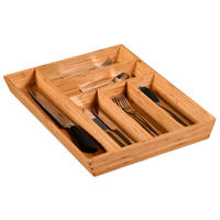 ULOŽAK ZA PRIBOR ZA JELO  - prirodne boje, Basics, drvo (35/43/5cm) - Kesper