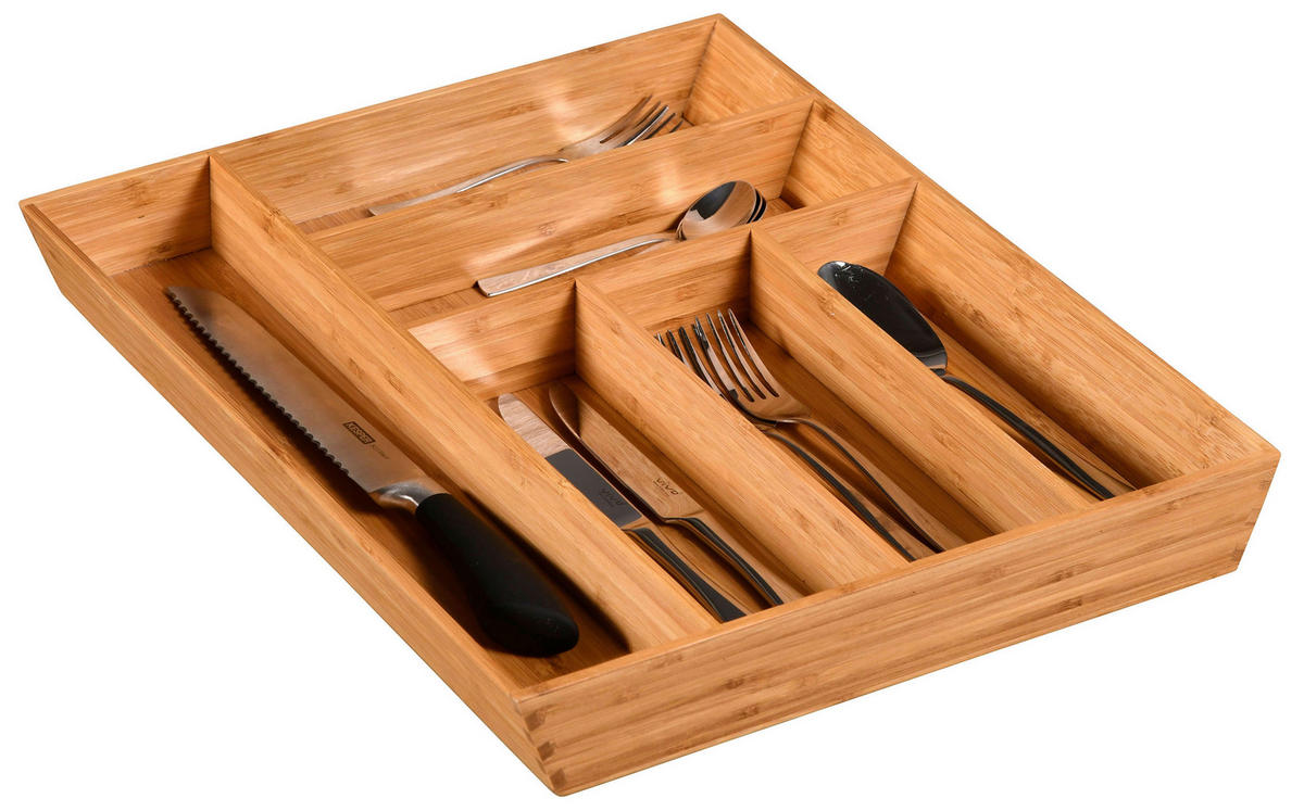 ULOŽAK ZA PRIBOR ZA JELO  - prirodne boje, Basics, drvo (35/43/5cm) - Kesper