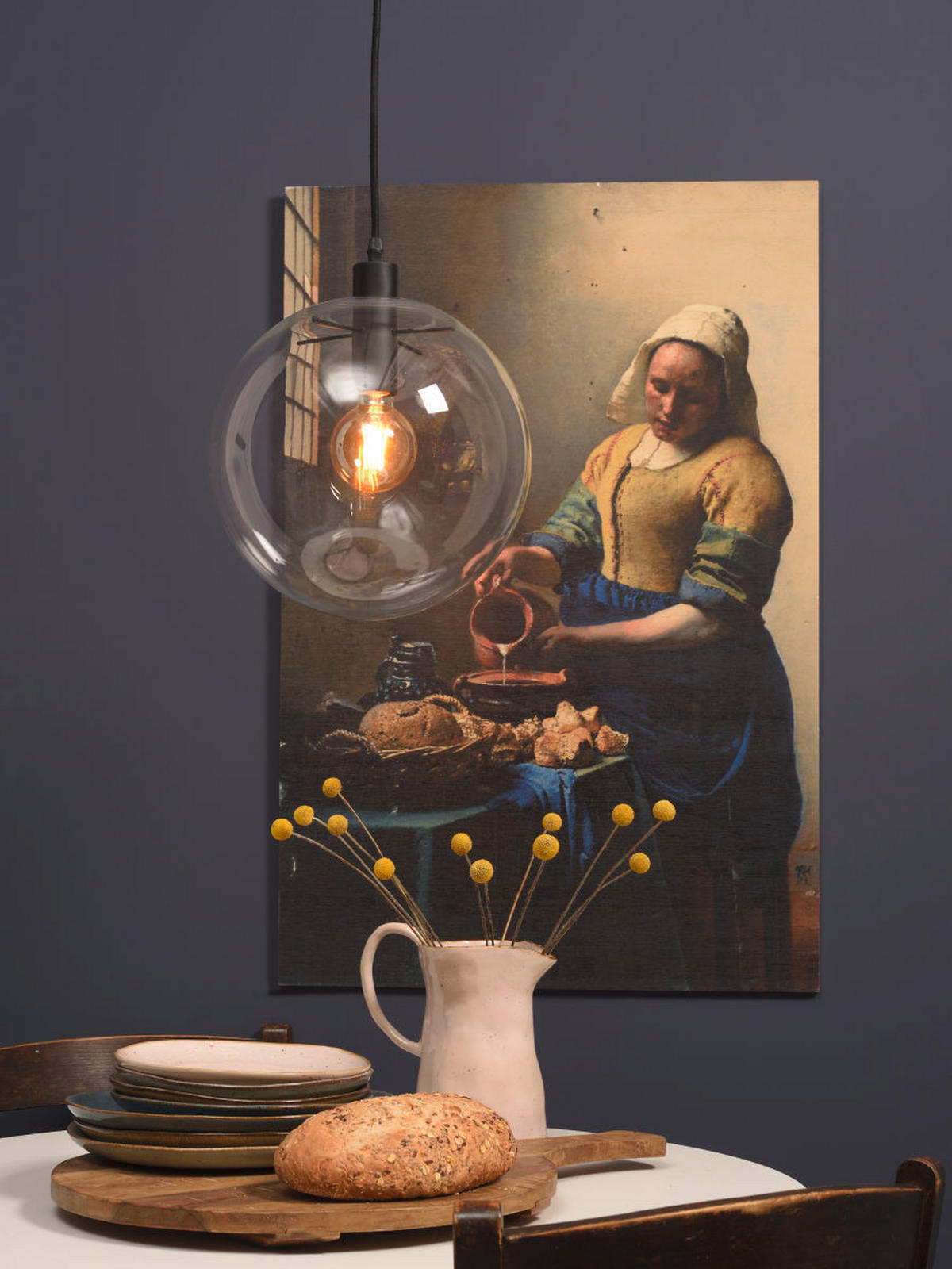 HÄNGELEUCHTE 30/250 cm  - Transparent/Schwarz, Design, Glas/Metall (30/250cm) - It's about Romi