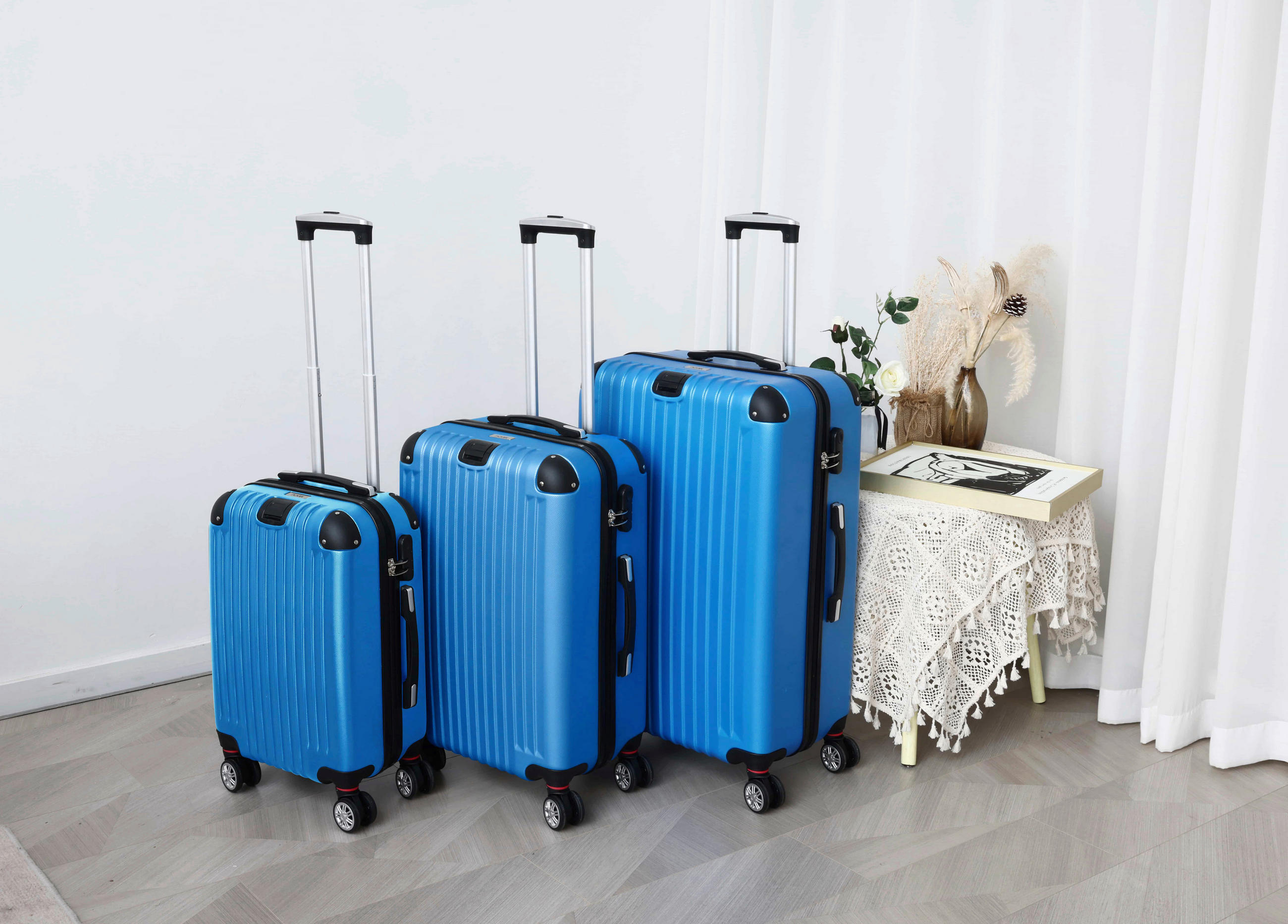 REISEKOFFERSET Blau 3-teilig - Blau, Trend, Kunststoff/Textil (49/30/76cm) - Novel