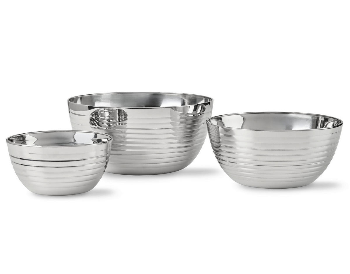 SKÅLSET 3 delar  - stålfärgad, Basics, metall - Homeware Profession.