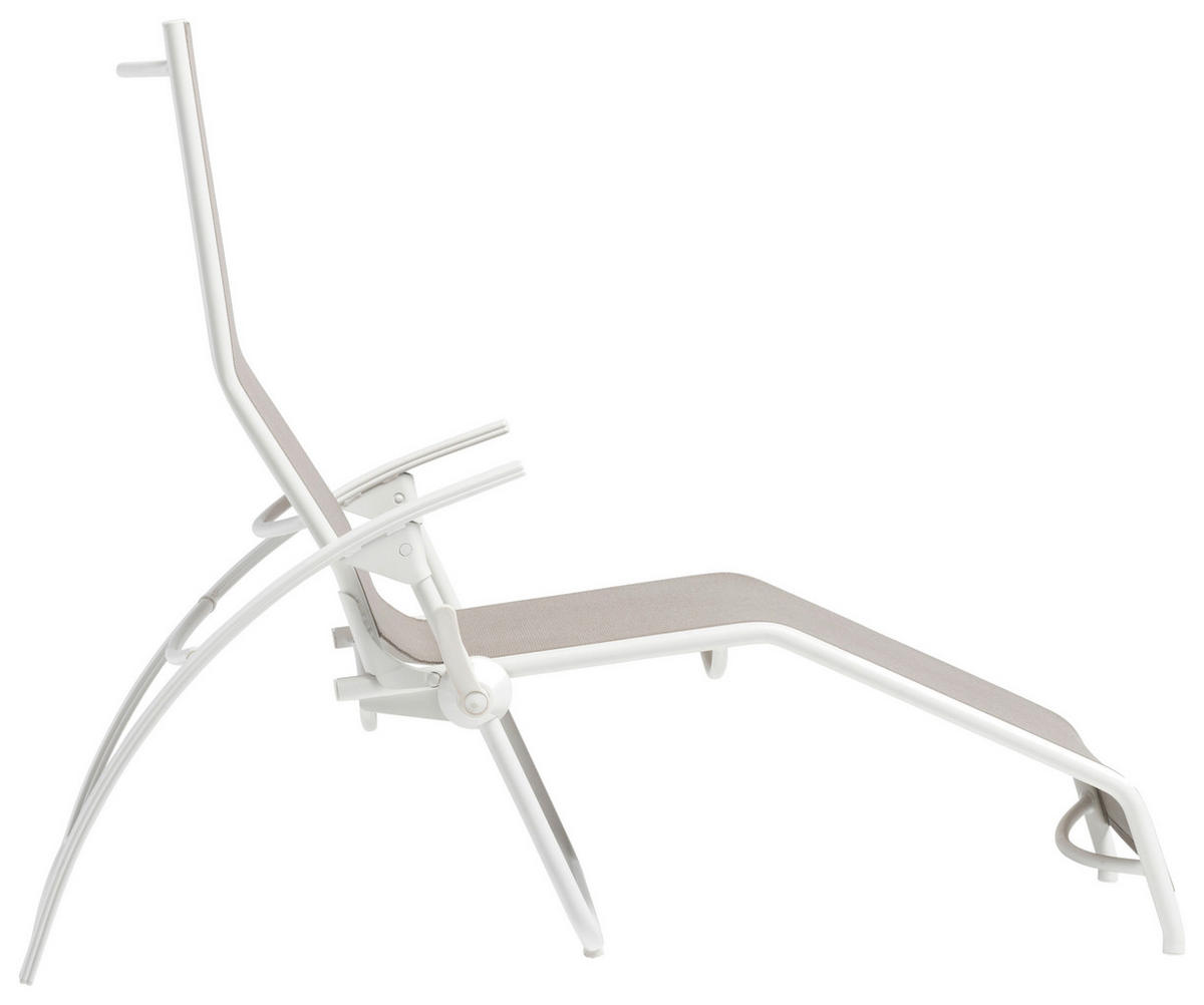 BÄDERLIEGE 73/120/180 cm  - Greige/Weiß, Basics, Textil/Metall (73/120/180cm) - Kettler