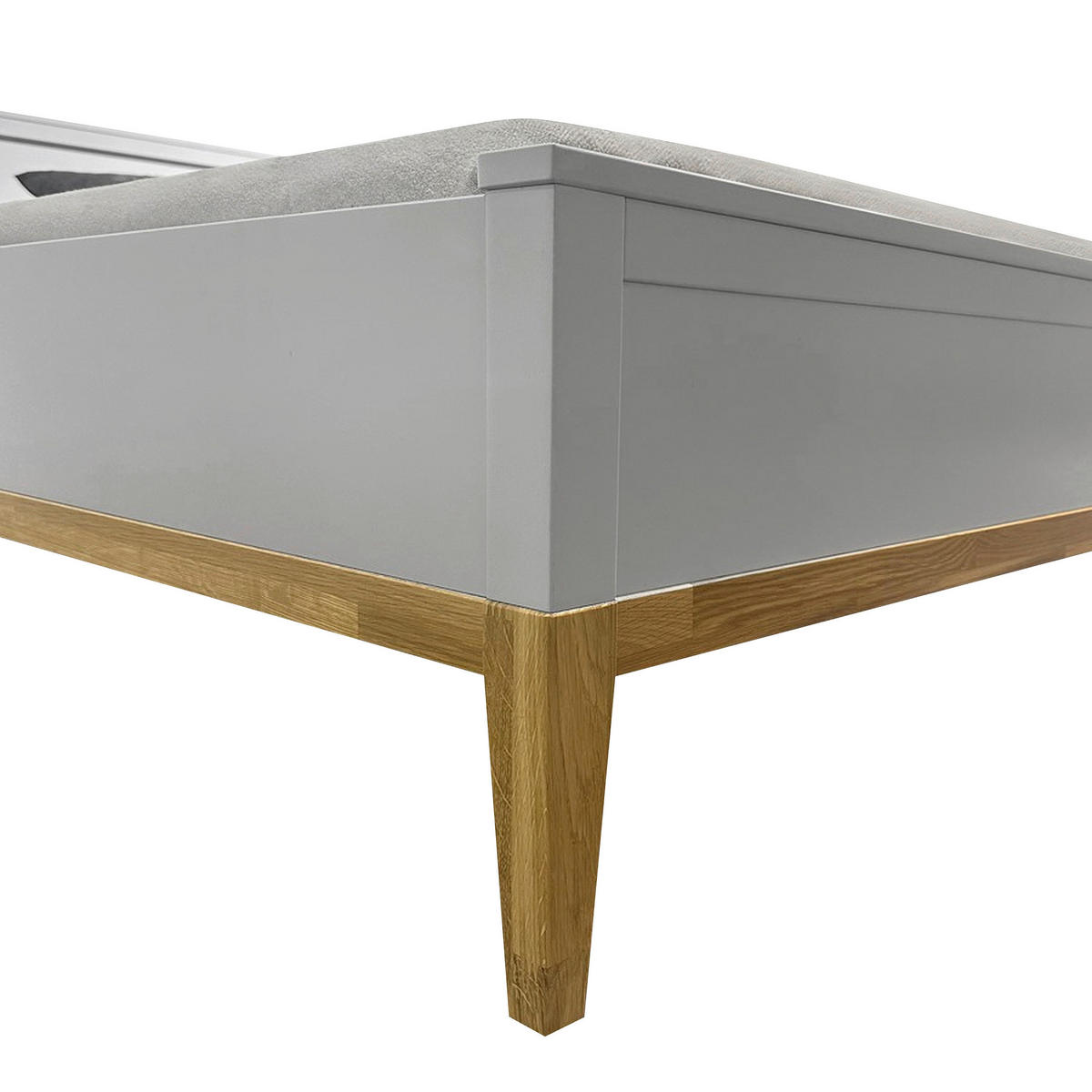 BETT 90/200 cm,  in Grau,  - Grau, LIFESTYLE, Holz (90/200cm) - Stylife