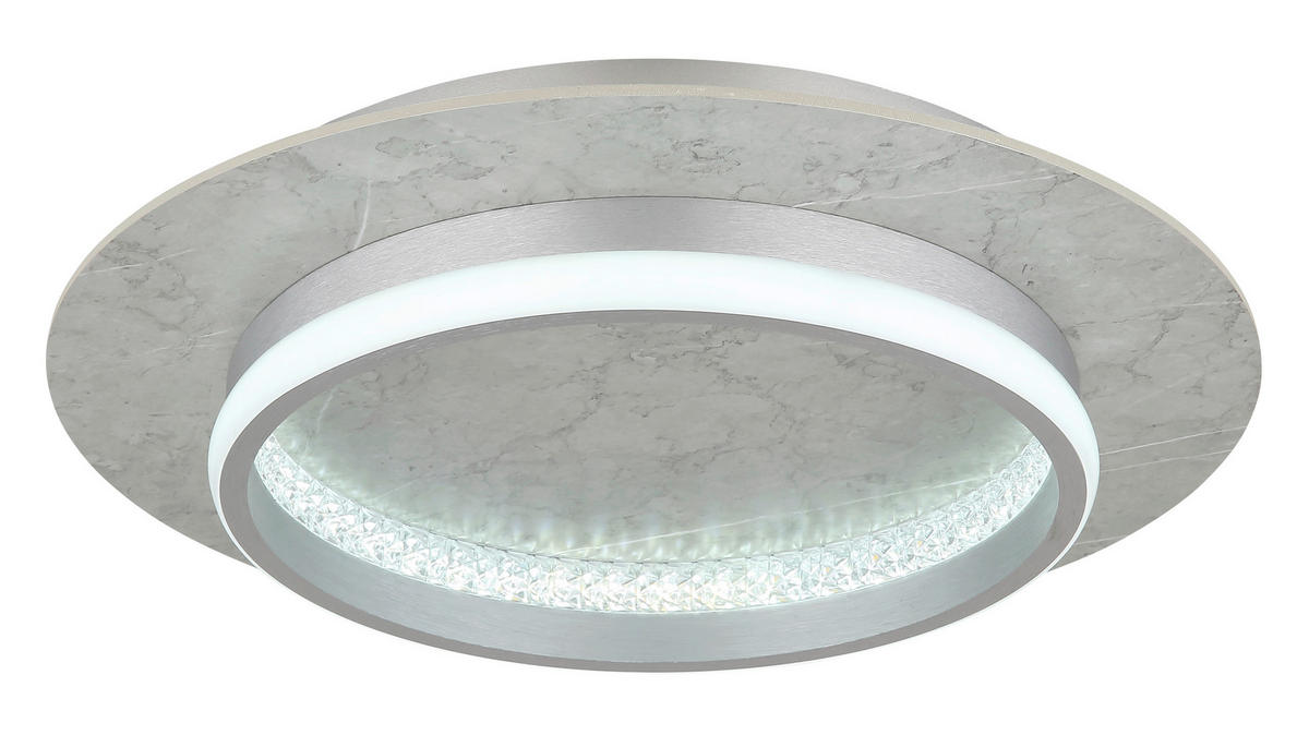 LED-DECKENLEUCHTE MARY 40/8,2 cm   - Klar/Silberfarben, Design, Holzwerkstoff/Kunststoff (40/8,2cm)