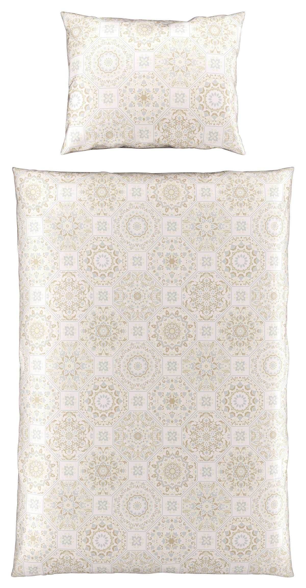 POVLEČENÍ, satén, šedá, béžová, 140/200 cm - šedá/béžová, Konvenční, textil (140/200cm) - Esposa