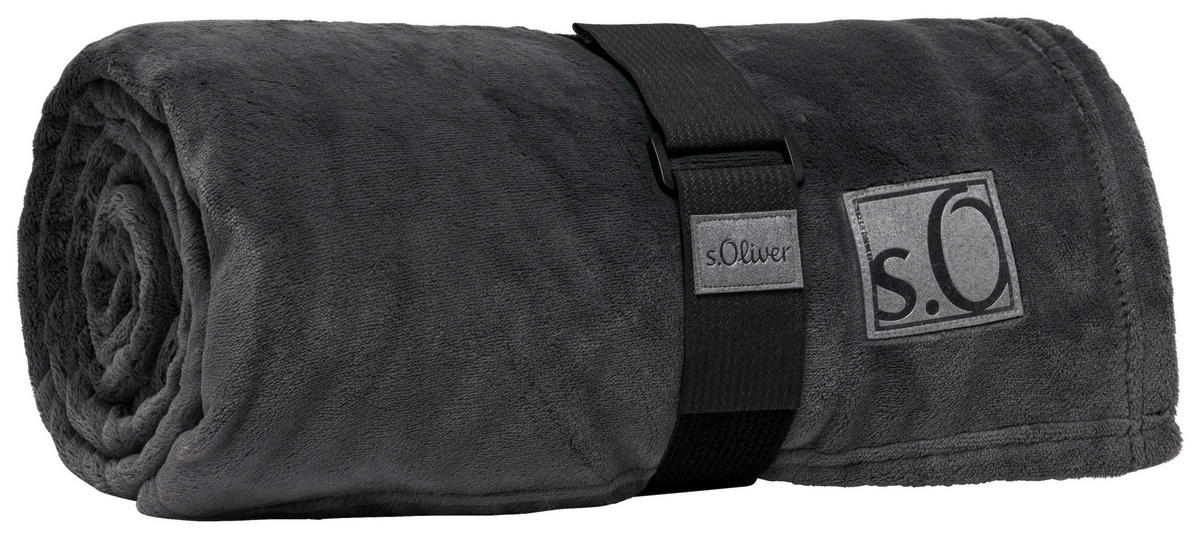DEKORATIVNA ODEJA 150/200 cm antracit  - antracit, Basics, tekstil (150/200cm) - S. Oliver
