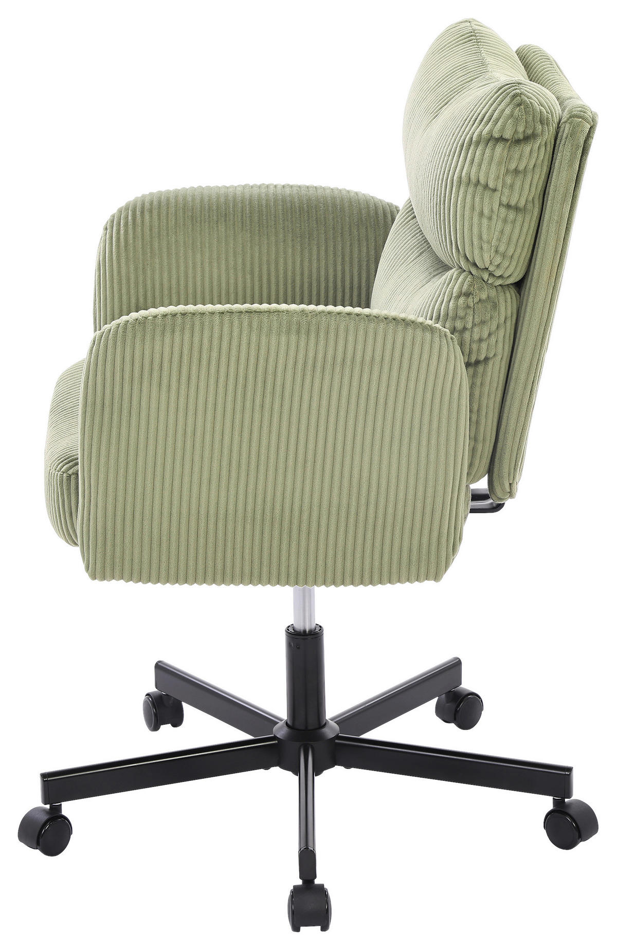 FORGÓSZÉK  kord zöld  - fekete/zöld, Modern, műanyag/textil (73/85-95/65cm) - Livetastic