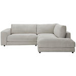 ECKSOFA  in Cord Hellgrau  265/224 cm  - Hellgrau/Schwarz, Design, Kunststoff/Textil (265/224cm) - Hom`in