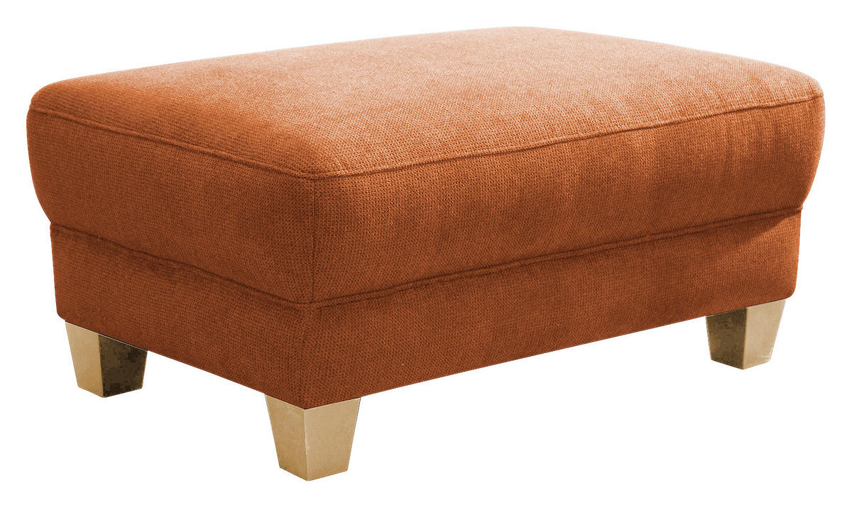 HOCKER Flachgewebe Terracotta  - Terracotta/Naturfarben, KONVENTIONELL, Holz/Textil (101/45/66cm) - Sit & More