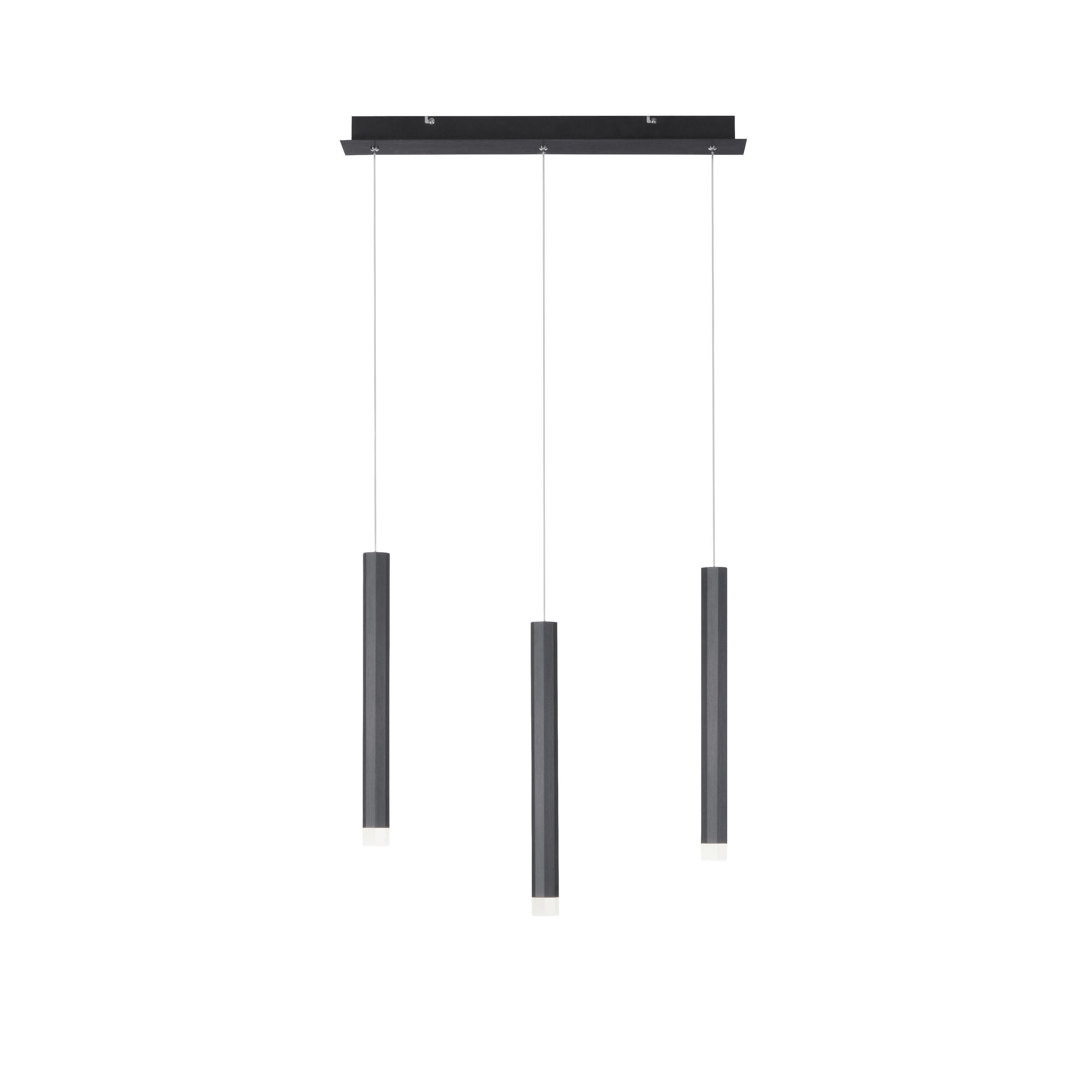 VISEČA LED-SVETILKA  Bruno 18 W/550 lm/3000 K/230 V/ - črna, Trend, kovina/umetna masa (55/8/120cm)