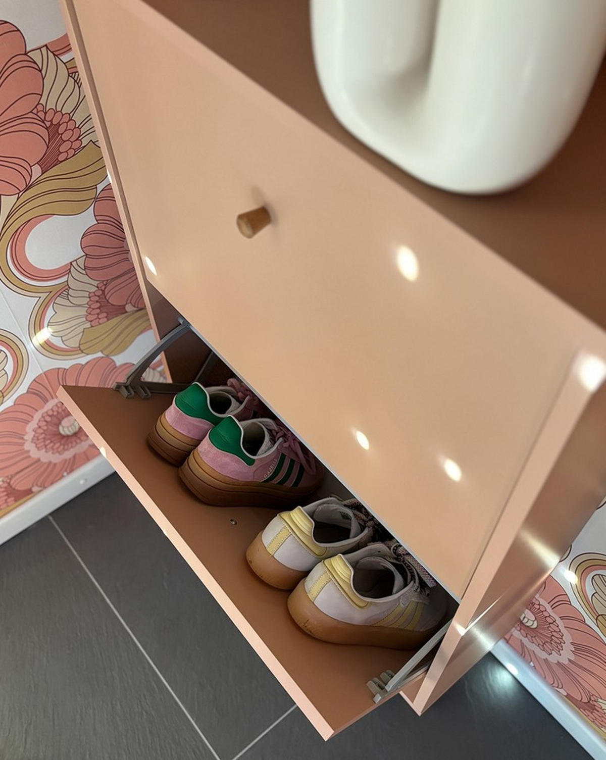 SCHUHKIPPER  in 59,8/92,2/19,55 cm  - Aprikose, Design, Holz/Holzwerkstoff (59,8/92,2/19,55cm) - MID.YOU