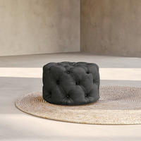HOCKER in Textil Anthrazit  - Anthrazit/Schwarz, Design, Kunststoff/Textil (60/39/60cm) - P & B
