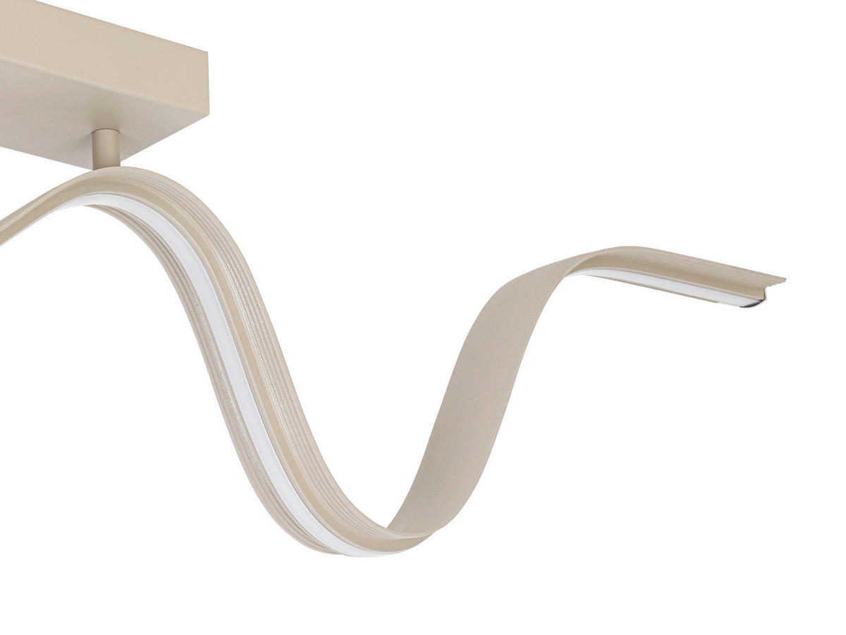 DECKENLEUCHTE 100/8/20,5 cm   - Sandfarben, Trend, Kunststoff/Metall (100/8/20,5cm) - Collet's Monde