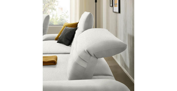 ECKSOFA  in Teddystoff Weiß  280/170-195 cm  - Schwarz/Weiß, Design, Textil/Metall (280/170-195cm) - Dieter Knoll