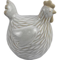 OKRASNA KOKOŠ    9,4/10,7/8,5 cm          bela  - bela, Trendi, keramika (9,4/10,7/8,5cm)