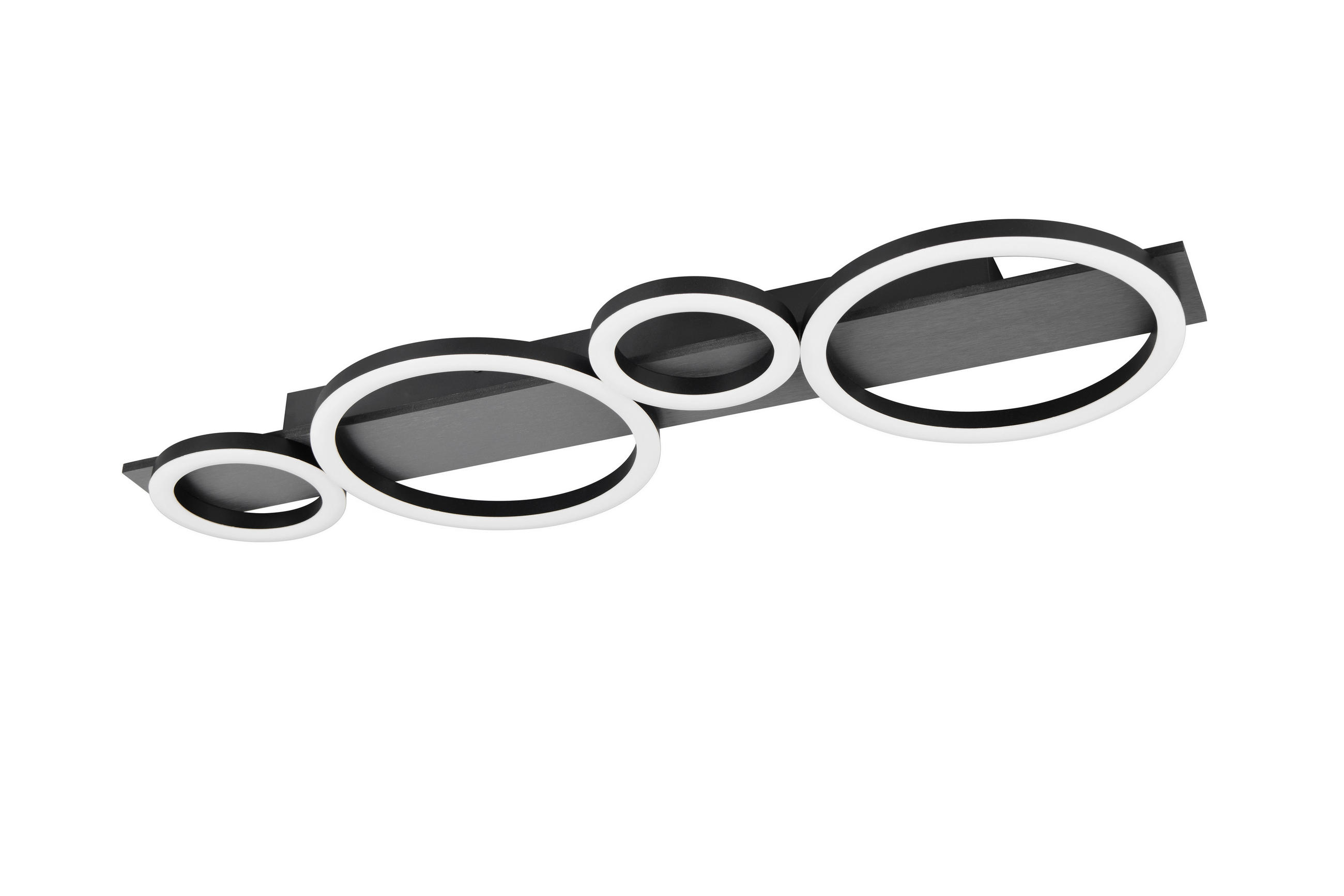 LED-DECKENLEUCHTE 72/5,5/23 cm   - Alufarben/Schwarz, Design, Kunststoff/Metall (72/5,5/23cm)