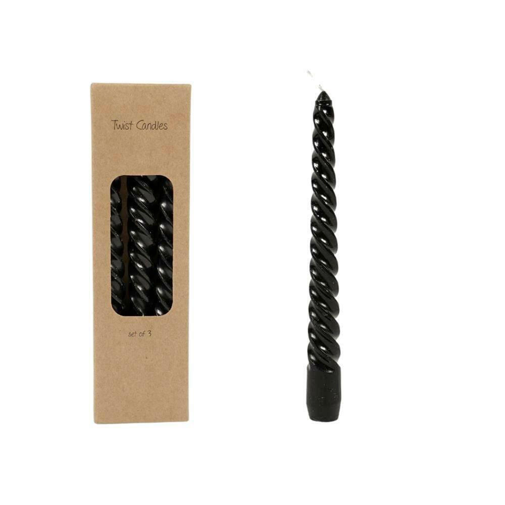 SET SVIJEĆA 3/1  crna  - crna, Basics, prirodni materijali (2,1/2,1/19cm)