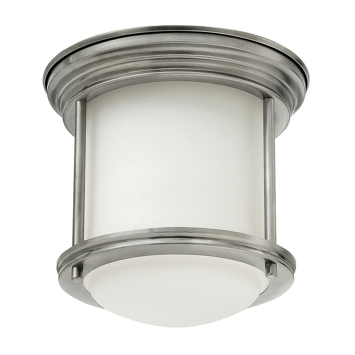 DECKENLEUCHTE Hadrian 19.6/18.5 cm   - Nickelfarben, KONVENTIONELL, Glas/Metall (19.6/18.5cm) - Elstead Lighting