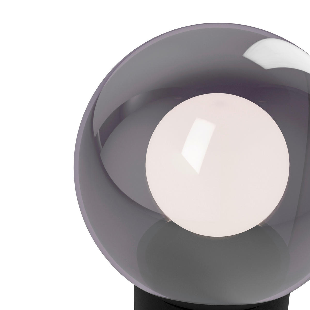 TISCHLEUCHTE Bravino 12/17,5 cm  - Brombeere/Schwarz, Design, Glas/Metall (12/17,5cm) - Eglo