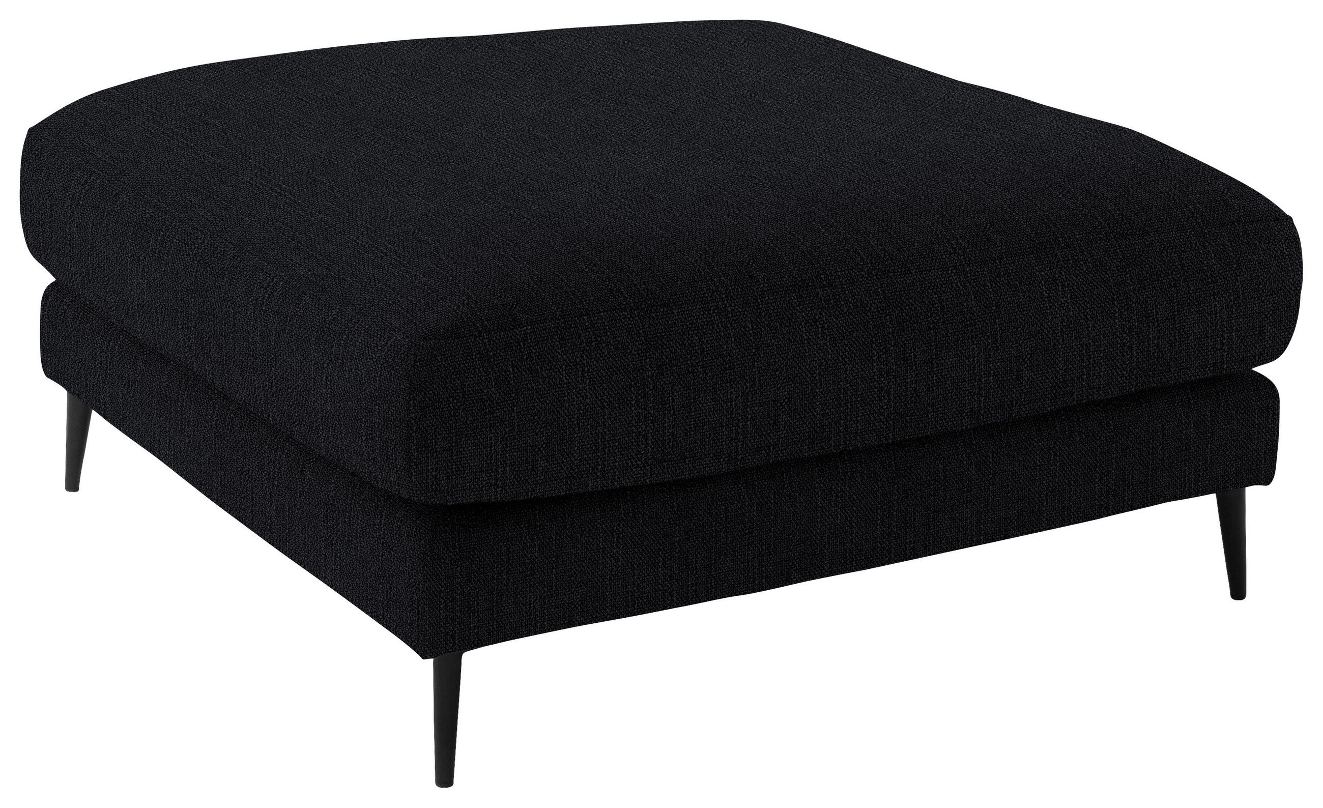 HOCKER Textil Schwarz  - Schwarz, Design, Textil/Metall (120/43/90cm) - Dieter Knoll