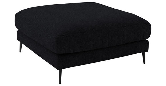 HOCKER in Textil Schwarz  - Schwarz, Design, Textil/Metall (120/43/90cm) - Dieter Knoll