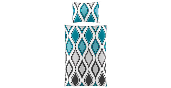 BETTWÄSCHE Satin 200/200 cm  - Blau, KONVENTIONELL (200/200cm) - Esposa