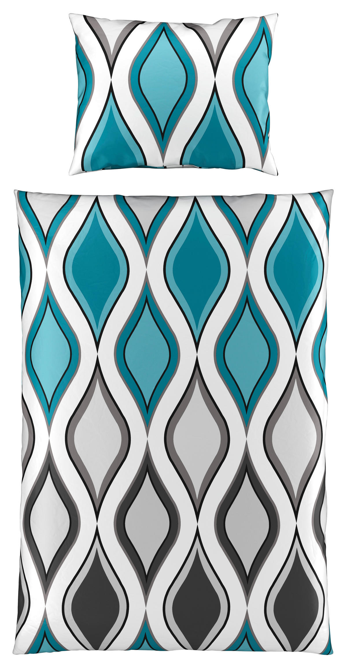 BETTWÄSCHE Satin 140/200 cm  - Blau, KONVENTIONELL (140/200cm) - Esposa