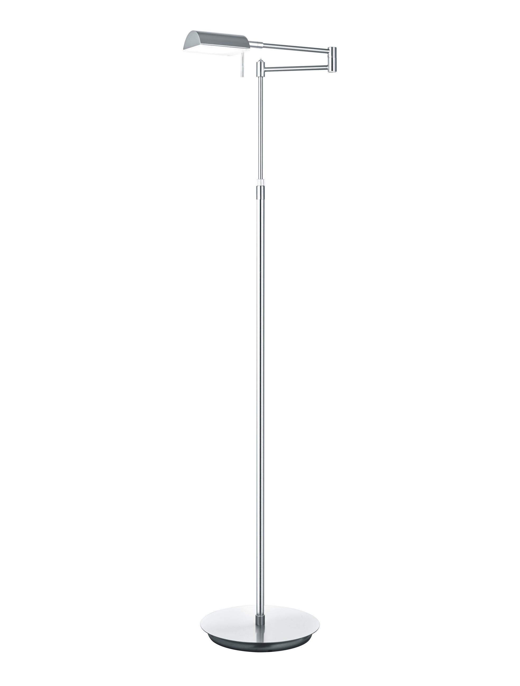 LED-STEHLEUCHTE 26/145 cm    - Nickelfarben, KONVENTIONELL, Kunststoff/Metall (26/145cm) - Hell